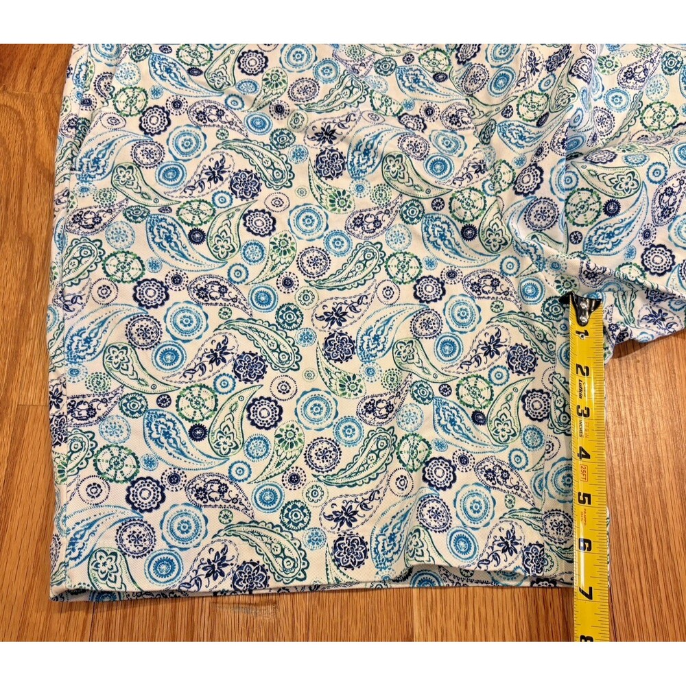 Lands End Women's Shorts Size 14 Chino Paisley Cotton Stretch Mid Rise 7" inseam - Picture 5 of 10